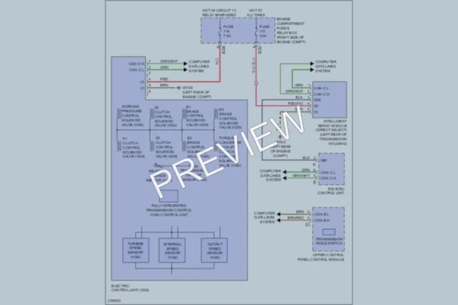 2006 MercedesBenz R500 Transmission wiring diagram preview