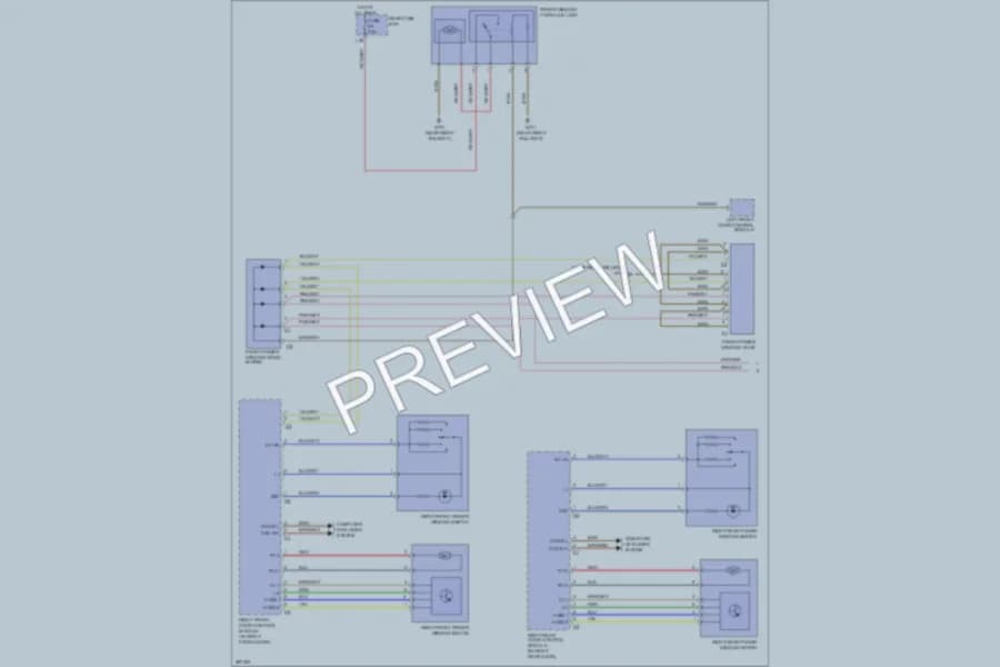 2006 MercedesBenz S430 Power Windows wiring diagram preview