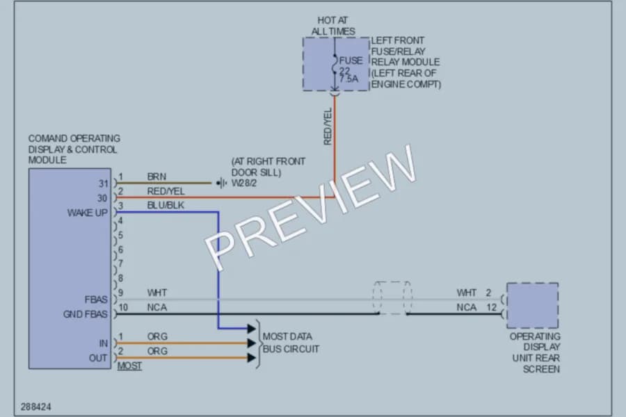 2006 MercedesBenz S430 Radio wiring diagram preview