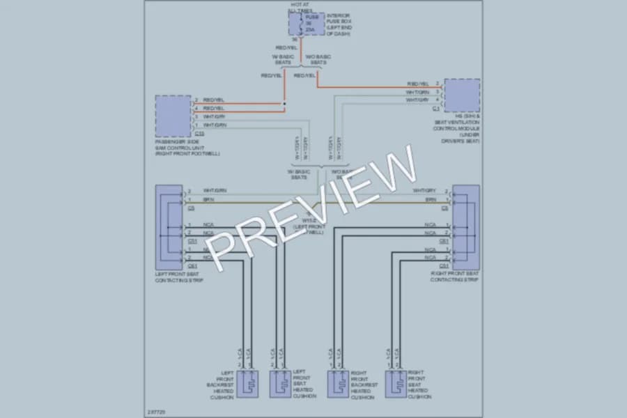 2006 MercedesBenz S500 Power Seats wiring diagram preview