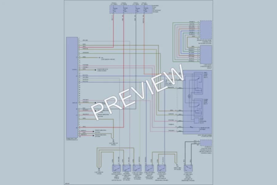 2006 MercedesBenz SLK280 Power Top Sunroof wiring diagram preview