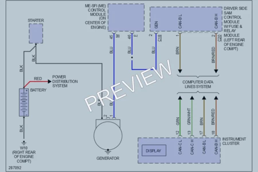 2006 MercedesBenz SLK350 Starting Charging wiring diagram preview
