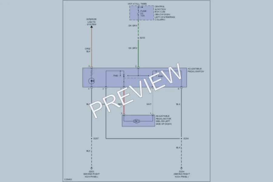 2006 Mercury GrandMarquis Power Seats wiring diagram preview