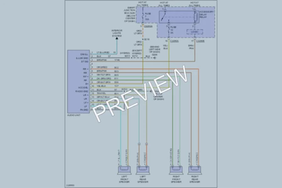 2006 Mercury Mariner Radio wiring diagram preview