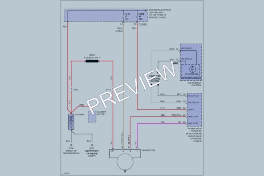 2006 Mercury Monterey Starting Charging wiring diagram preview