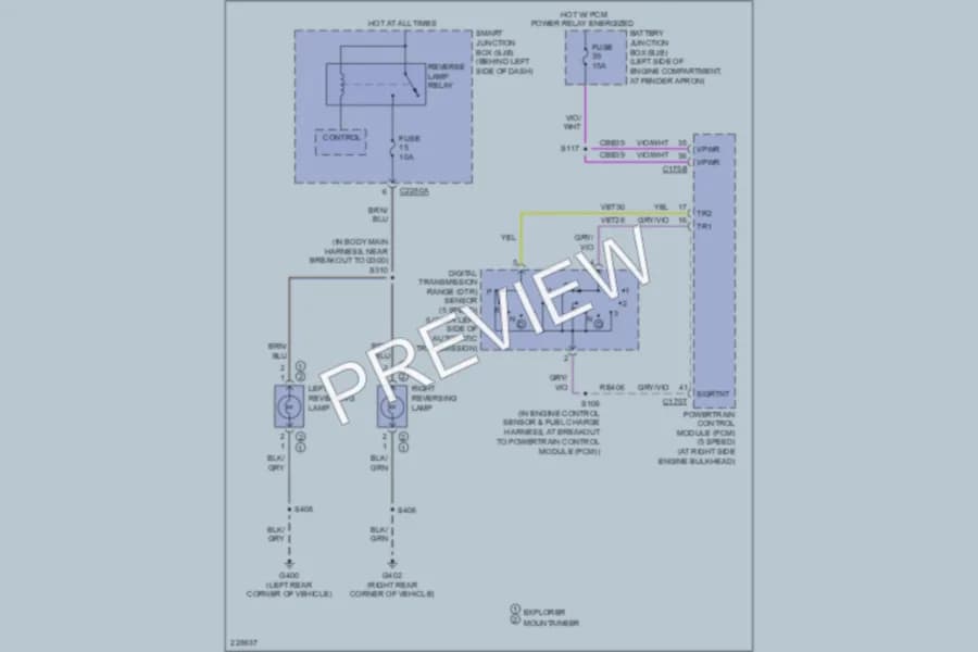 2006 Mercury Mountaineer Exterior Lights wiring diagram preview