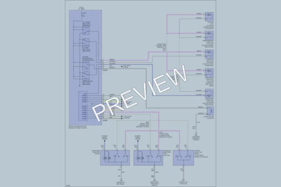 2006 Mercury Mountaineer Power Door Locks wiring diagram preview