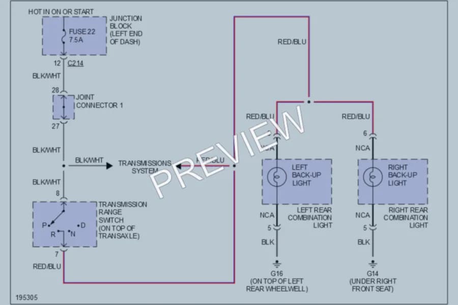 2006 Mitsubishi Endeavor Exterior Lights wiring diagram preview