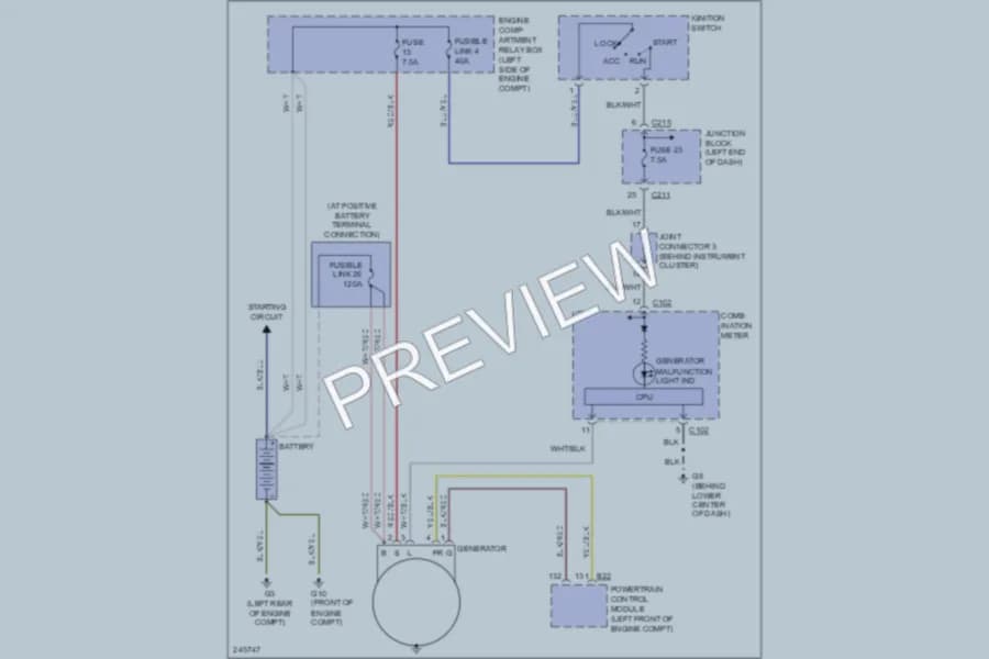 2006 Mitsubishi Endeavor Starting Charging wiring diagram preview