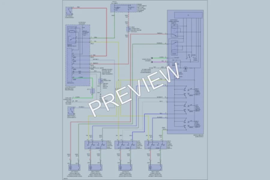 2006 Mitsubishi Lancer Power Windows wiring diagram preview