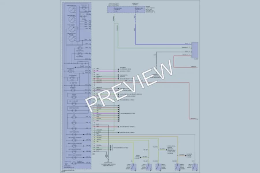 2006 Mitsubishi Montero Instrument Cluster wiring diagram preview