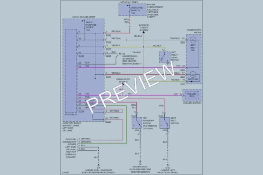 2006 Mitsubishi Montero Warning Systems wiring diagram preview