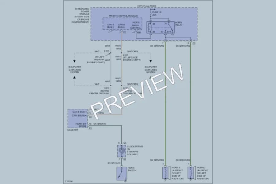 2006 Mitsubishi Raider Horn wiring diagram preview