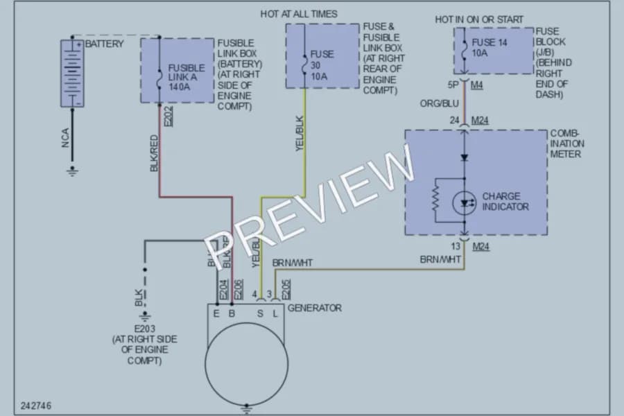 2006 Nissan Armada Starting Charging wiring diagram preview
