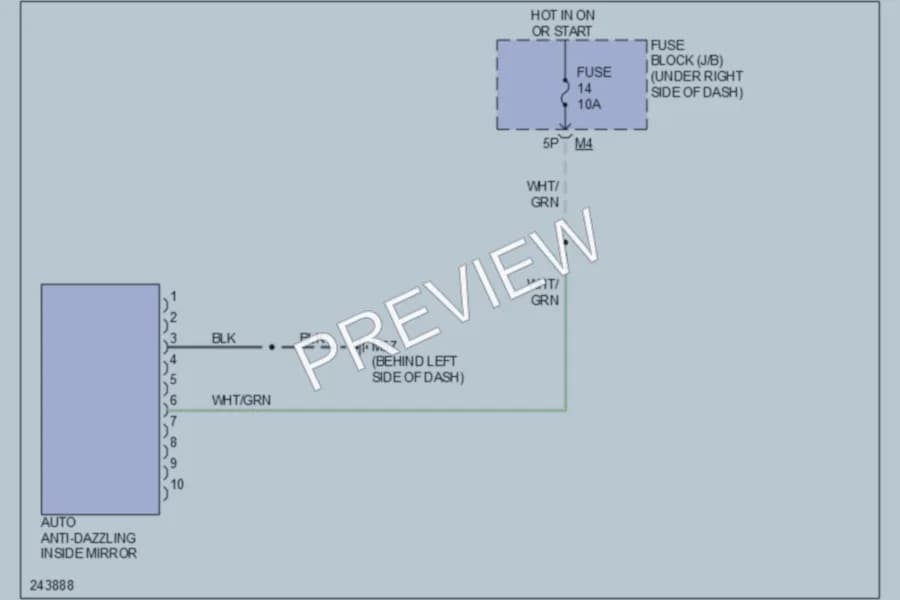2006 Nissan Frontier Power Mirrors wiring diagram preview