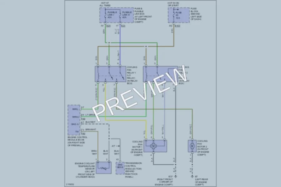 2006 Nissan Sentra Cooling Fan wiring diagram preview