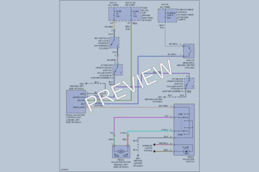 2006 Nissan Titan Power Seats wiring diagram preview