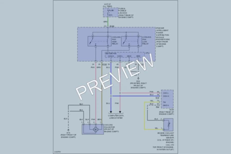 2006 Nissan Xterra Cooling Fan wiring diagram preview