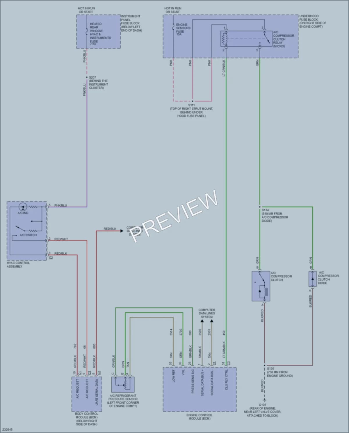 2006 Pontiac GTO Air Conditioning wiring diagram preview