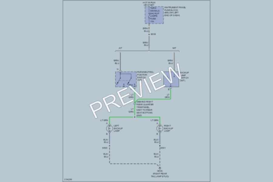 2006 Pontiac GTO Exterior Lights wiring diagram preview