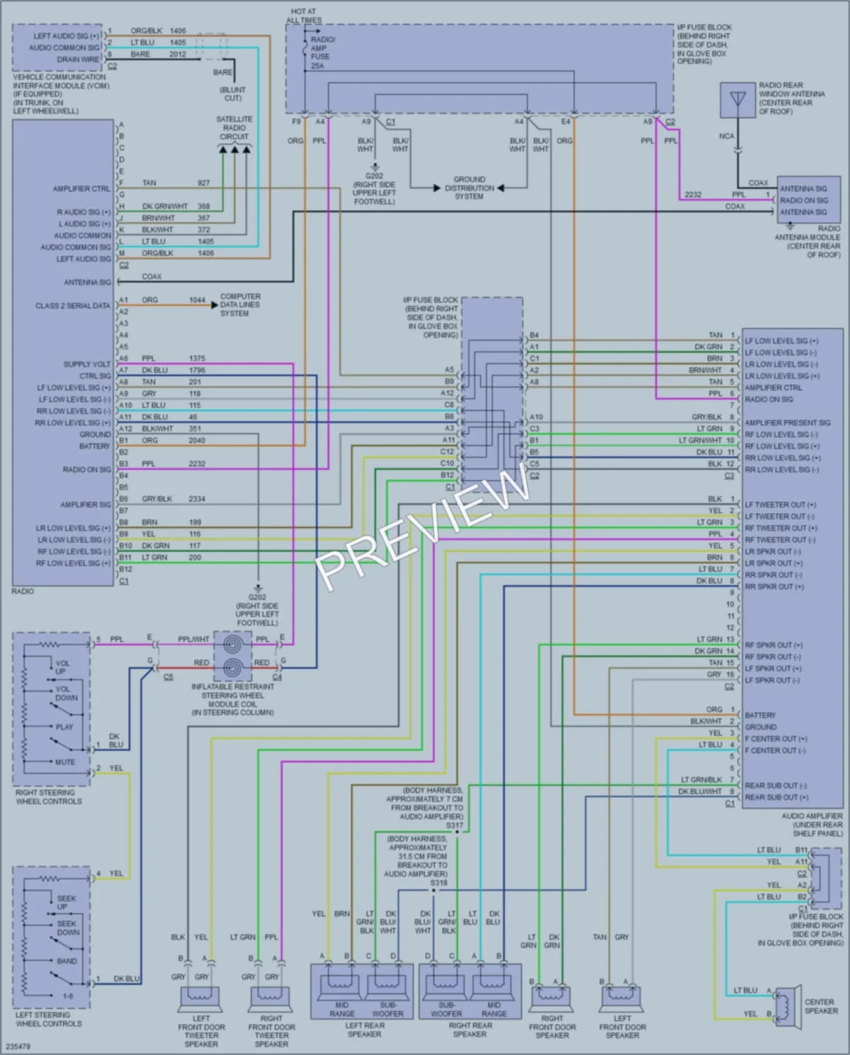2006 Pontiac GrandPrix Radio wiring diagram preview