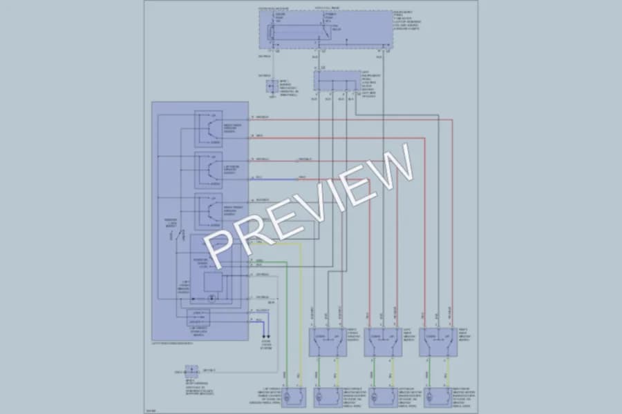 2006 Pontiac Vibe Power Windows wiring diagram preview