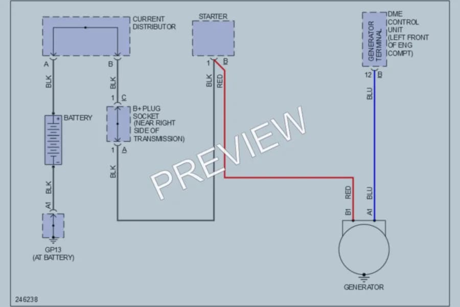 2006 Porsche 911 Starting Charging wiring diagram preview