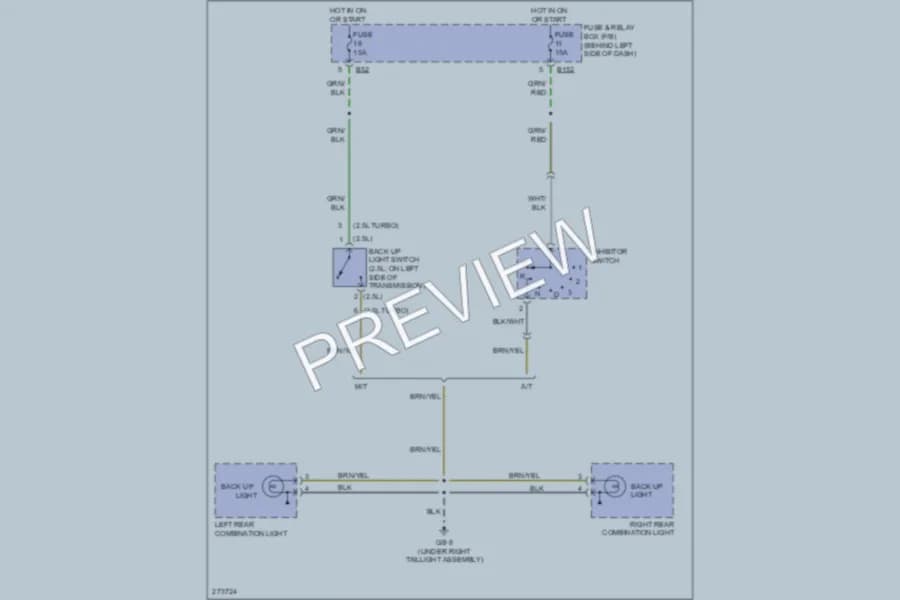 2006 Saab 92X Exterior Lights wiring diagram preview