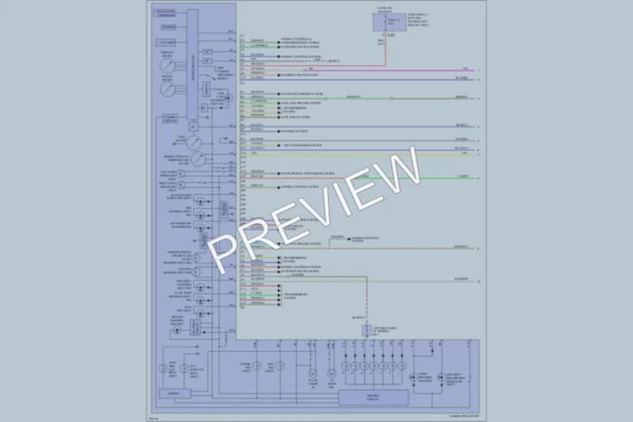 2006 Saab 92X Instrument Cluster wiring diagram preview
