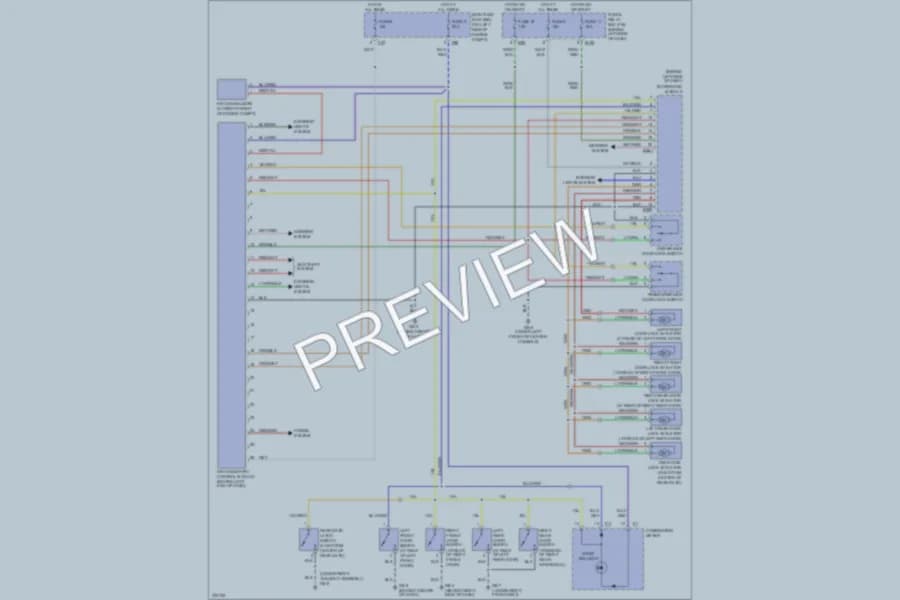 2006 Saab 92X Power Door Locks wiring diagram preview