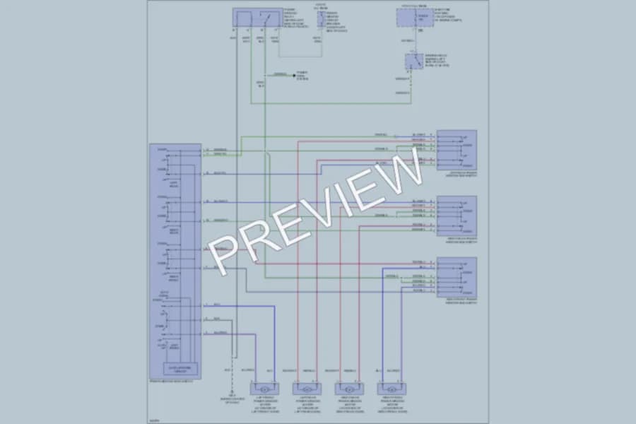 2006 Saab 92X Power Windows wiring diagram preview