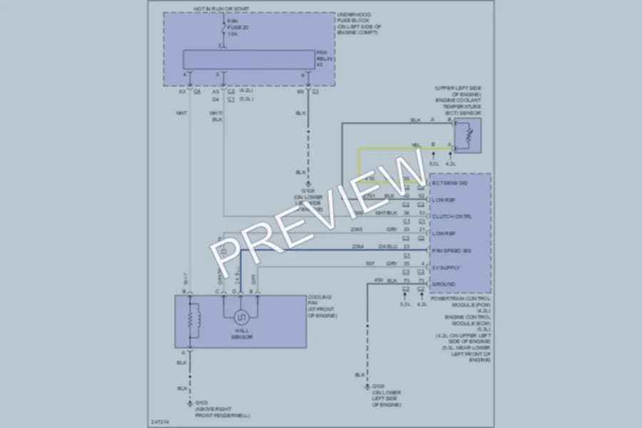 2006 Saab 97X Cooling Fan wiring diagram preview