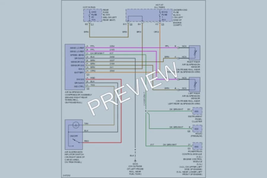 2006 Saab 97X Electronic Suspension wiring diagram preview