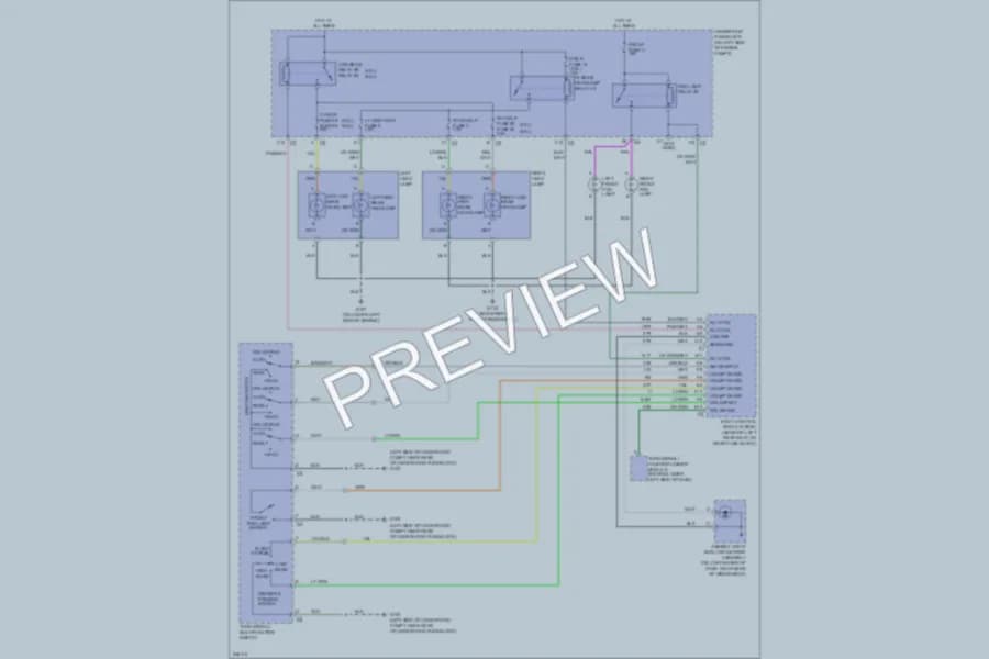 2006 Saab 97X Headlights wiring diagram preview