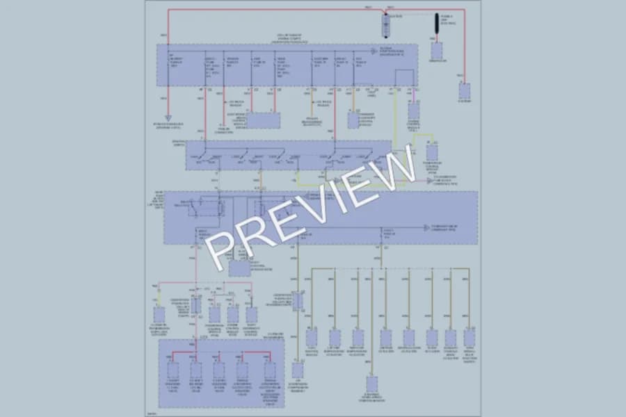 2006 Saab 97X Power Distribution wiring diagram preview