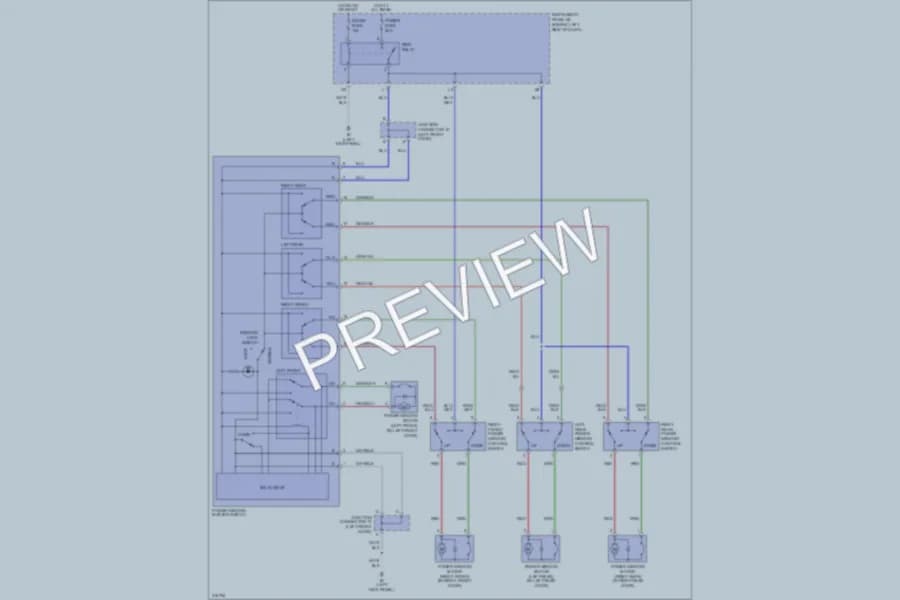 2006 Scion xB Power Windows wiring diagram preview