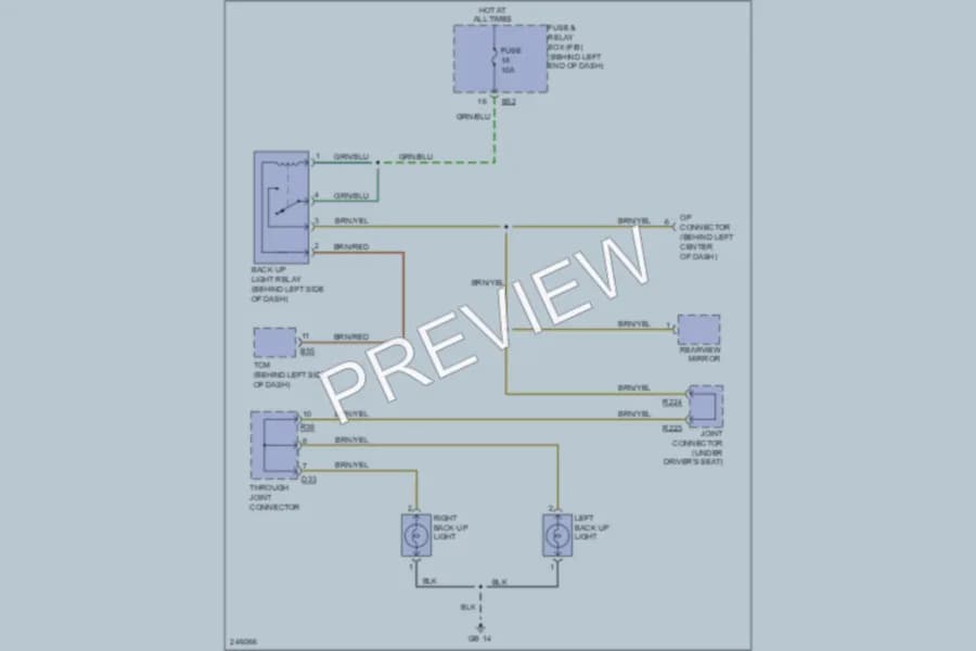 2006 Subaru B9Tribeca Exterior Lights wiring diagram preview