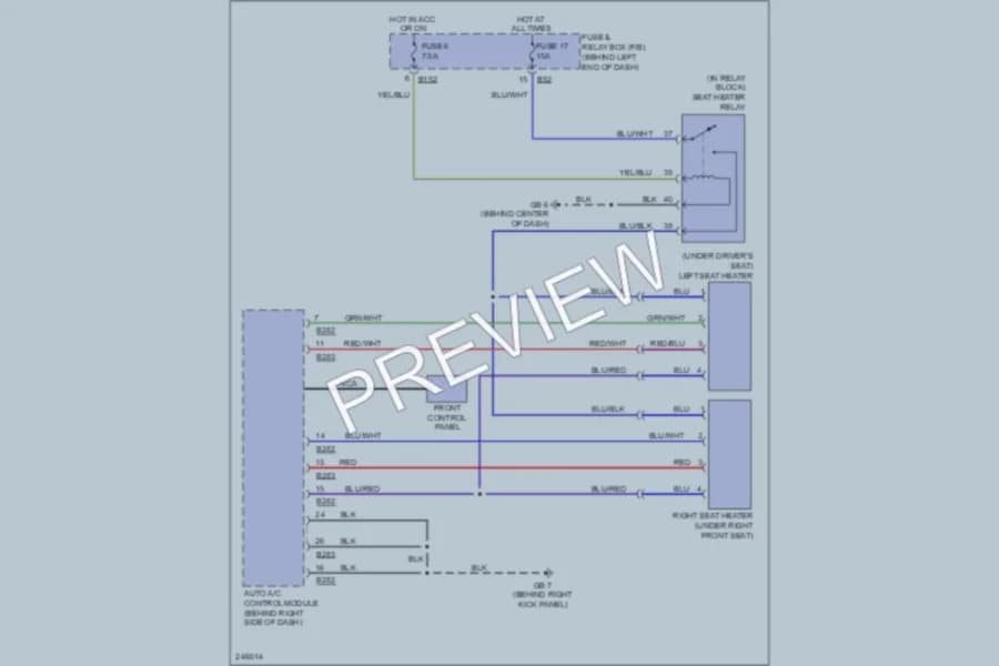 2006 Subaru B9Tribeca Power Seats wiring diagram preview