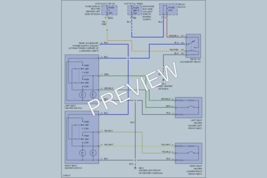 2006 Subaru Impreza Power Seats wiring diagram preview