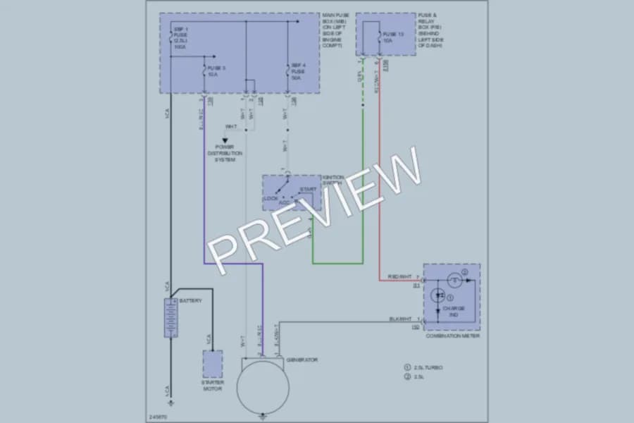 2006 Subaru Impreza Starting Charging wiring diagram preview