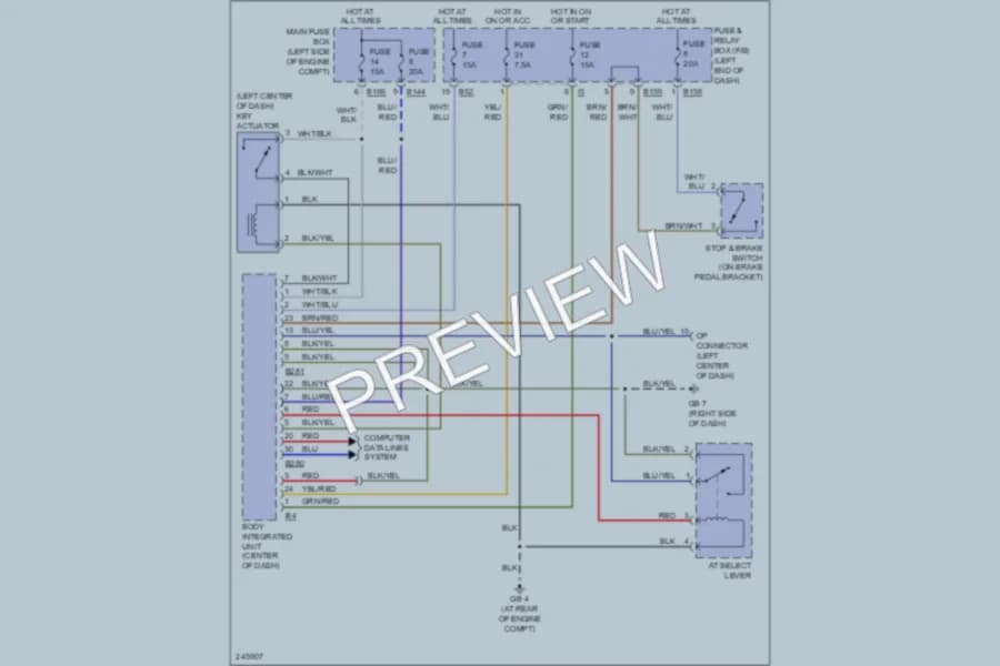 2006 Subaru Legacy Shift Interlock wiring diagram preview