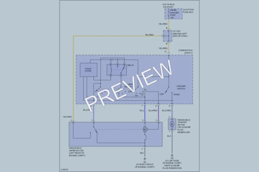 2006 Suzuki Aerio Wiper Washer wiring diagram preview