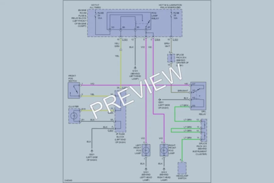 2006 Suzuki Forenza Headlights wiring diagram preview