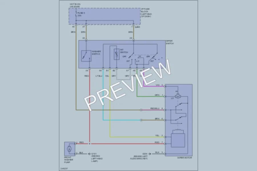 2006 Suzuki Forenza Wiper Washer wiring diagram preview