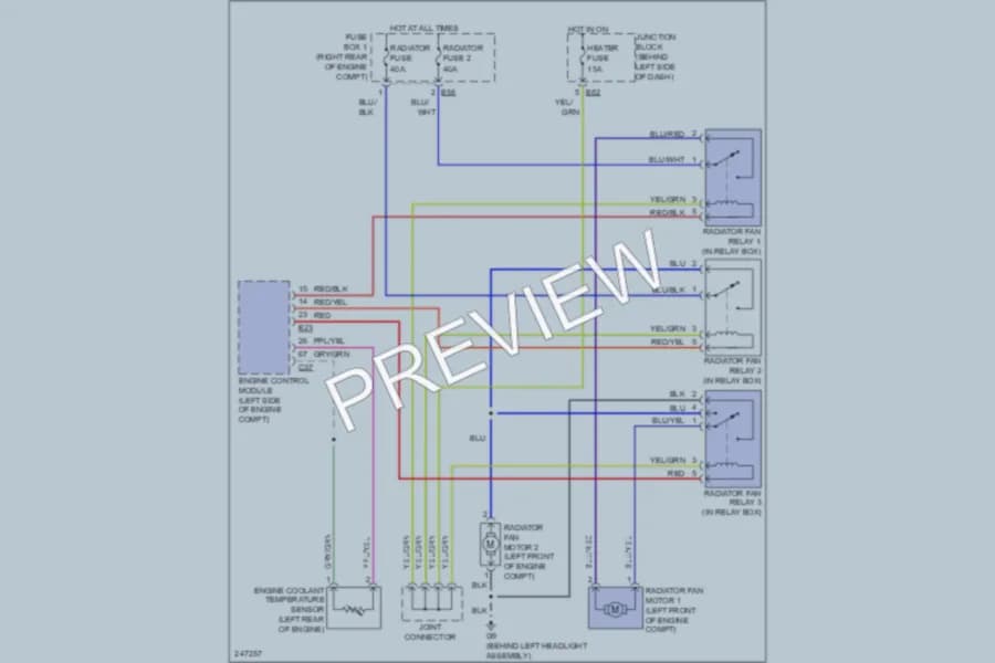 2006 Suzuki GrandVitara Cooling Fan wiring diagram preview