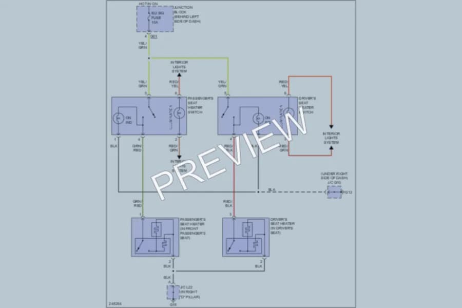 2006 Suzuki GrandVitara Power Seats wiring diagram preview