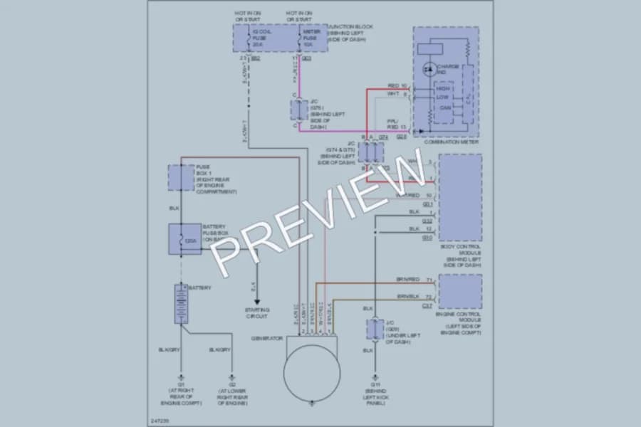 2006 Suzuki GrandVitara Starting Charging wiring diagram preview