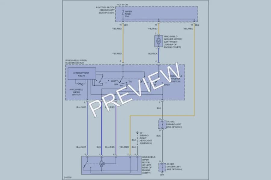2006 Suzuki GrandVitara Wiper Washer wiring diagram preview