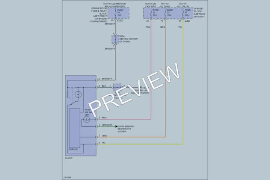 2006 Suzuki Reno Instrument Cluster wiring diagram preview