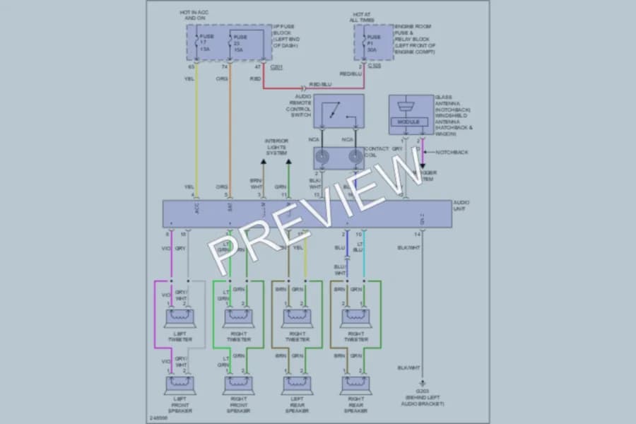 2006 Suzuki Reno Radio wiring diagram preview